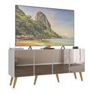 Rack Até 50 Polegadas Retrô Com Espelhos Mp1082 Branco natural