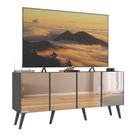 Rack Até 50 Polegadas Retrô Com Espelhos Mp1082 Grafite preto