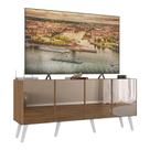 Rack Até 50 Polegadas Retrô Com Espelhos Mp1082 Rustic branco