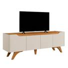 Rack Atenas Para Tv 75" Off White Naturalle 4 Portas 1,80m