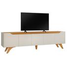 Rack Atenas Tv 75" Off WhiteNaturalle 4 Portas 1 Gaveta 2,2m