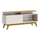 Rack Bancada 1 Gaveta com Nicho 146cm Amy Off White/Nature G29 - Gran Belo