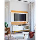 Rack Bancada 1 Gaveta com Nicho e Painel para Tv Ambiente Classic 1.4 Off White Nature - Imcal