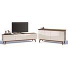 Rack Bancada 2.2 E Buffet 1.6 Classic Off White Freijó Touch - Imcal