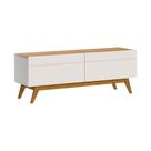 Rack Bancada 2 Gavetas 146cm Amy Off White/Nature G29 - Gran Belo
