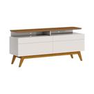 Rack Bancada 2 Gavetas com Nicho 146cm Amy Off White/Freijó G29 - Gran Belo