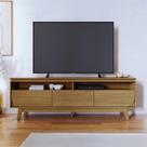 Rack Bancada 3 Gavetas Tvs até 75 polegadas Selene