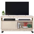 Rack Bancada Abel 1 Porta De Correr Para Tv De 50 Polegadas Calacata/off White