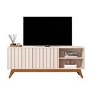 Rack Bancada Açai 140 cm TV até 60" com Pés Madeira Maciça