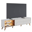 Rack Bancada Amalfi Off White Matte Freijó Pés em Madeira- Colibri Rack Bancada Amalfi Off White Matte Freijó Pés em Madeira- Colibri