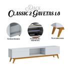 Rack Bancada Ambiente Classic 2 Gavetas 1.8 Branco Acetinado - Imcal