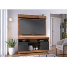 Rack Bancada Ambiente Yara e Painel para TV Maia Noce MIlano Preto Acetinado Colibri