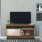 Rack Bancada Artur 4 Rodízios e 1 Porta Deslizante Naturale e Off White - Pallazio