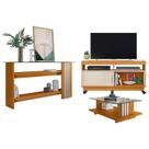 Rack Bancada Artur com Aparador e Mesa de Centro Frizz Cinamomo Off White - Madetec Rack Bancada Artur com Aparador e Mesa de Centro Frizz Cinamomo Off White - Madetec
