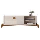 Rack Bancada Buriti 1.4 TV Até 55 Pol. Pés de Madeira Maciça