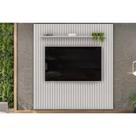 Rack Bancada c/ Painel p/ TV até 65 Pol Pratic Ripado 1 Prateleira 223x240cm Bali - DJ Móveis
