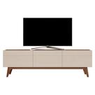 Rack Bancada Classic 3 Gavetas 1.8 Off White Freijó Touch - Imcal