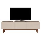 Rack Bancada Classic 3 Gavetas 1.8 Off White Freijó Touch - Imcal