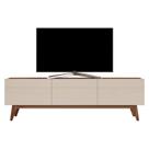 Rack Bancada Classic 3 Gavetas 1.8 Off White Freijó Touch - Imcal