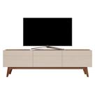 Rack Bancada Classic 3 Gavetas 1.8 Off White Freijó Touch - Imcal