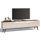 Rack Bancada Classic 3 Gavetas 2.2 Off White Freijó Touch - Imcal