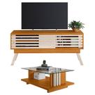 Rack Bancada Com Mesa De Centro Frizz 1.5 Cinamomo Off White - Madetec