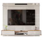 Rack Bancada com Painel para Tv de até 70" Ases Off White/Jequitiba