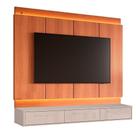 Rack Bancada Com Painel Para Tv De Até 75 Com Led Maka Jequitiba-off White
