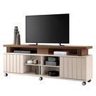 Rack Bancada de TV 70 Pol 180cm Briz H01 Castanho/Off White - Mpozenato Rack Bancada de TV 70 Pol 180cm Briz H01 Castanho/Off White - Mpozenato