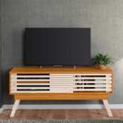 Rack Bancada de TV Ripado 150cm Linha Frizz Madetec