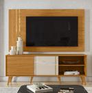Rack Bancada e Painel para TV 60 Polegadas Cronos Cinamomo Off White Madetec