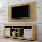 Rack Bancada e Painel para TV Firenze Cinamomo Off White Valdemóveis Rack Bancada e Painel para TV Firenze Cinamomo Off White Valdemóveis
