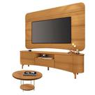 Rack Bancada Elara E Painel Armony Cinamomo Com Mesa De Centro Sky Cinamomo - Hb Móveis