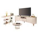 Rack Bancada Elara Off White Champanhe com Mesa de Centro Sky e Aparador Infinity Off White - HB Móveis Rack Bancada Elara Off White Champanhe com Mesa de Centro Sky e Aparador Infinity Off White - HB Móveis