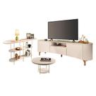Rack Bancada Elara Off White Champanhe com Mesa de Centro Sky e Aparador Infinity Off White - HB Móveis Rack Bancada Elara Off White Champanhe com Mesa de Centro Sky e Aparador Infinity Off White - HB Móveis