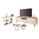 Rack Bancada Elara Off White Cinamomo com Kit Mesa de Centro Sky e Aparador Infinity Off White - HB Móveis Rack Bancada Elara Off White Cinamomo com Kit Mesa de Centro Sky e Aparador Infinity Off White - HB Móveis