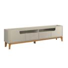 Rack / Bancada FL 2.20m 4 Portas Estilo Retrô Para TV Até 75'' Cor Off White Rack / Bancada FL 2.20m 4 Portas Estilo Retrô Para TV Até 75'' Cor Off White