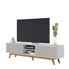 Rack Bancada Fortaleza 2,18m para TV Off White Matte - Colibri Rack Bancada Fortaleza 2,18m para TV Off White Matte - Colibri