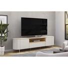Rack Bancada p/ TV até 75 Pol Areta c/ 2 Portas 218x57cm Bali/Cedro - DJ Móveis
