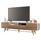 Rack Bancada para Sala Época Off White Castanho HB Móveis Rack Bancada para Sala Época Off White Castanho HB Móveis
