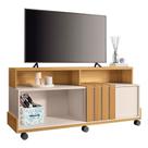 Rack Bancada Para Sala Graci 1.36 Cinamomo Off White - Hb Móveis
