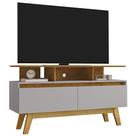 Rack Bancada Para TV 50 Pol 120cm 2 Portas Rubi Naturalle/Off - Bechara
