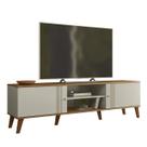 Rack Bancada Para TV 75 Pol 180 cm Denv Off White Nature PLLA