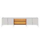Rack Bancada Para TV 75 Pol 240 cm Maggiore Com Led Pes Metal CLB