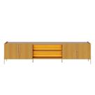 Rack Bancada Para TV 75 Pol 240 cm Maggiore Com Led Pes Metal CLB