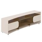 Rack Bancada Para Tv 86 Pol 220 Cm 4501 Off White Pinho Arly Off White Pinho