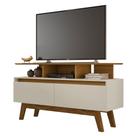 Rack Bancada Para TV Até 50 Pol. 2 Portas Rubi 1.2 Cinamomo/Off White - Bechara Rack Bancada Para TV Até 50 Pol. 2 Portas Rubi 1.2 Cinamomo/Off White - Bechara