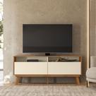 Rack Bancada para TV até 65" Olinda 160cm Pérola Metaliz/Amêndoa- MABE MAGAZINE Rack Bancada para TV até 65" Olinda 160cm Pérola Metaliz/Amêndoa- MABE MAGAZINE