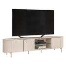 Rack Bancada Para TV Até 75 Polegadas 2,41m 3 Portas Lívia Off White Rack Bancada Para TV Até 75 Polegadas 2,41m 3 Portas Lívia Off White