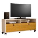 Rack Bancada para Tv de até 55" 2 Gavetas Paris Off White/Naturale